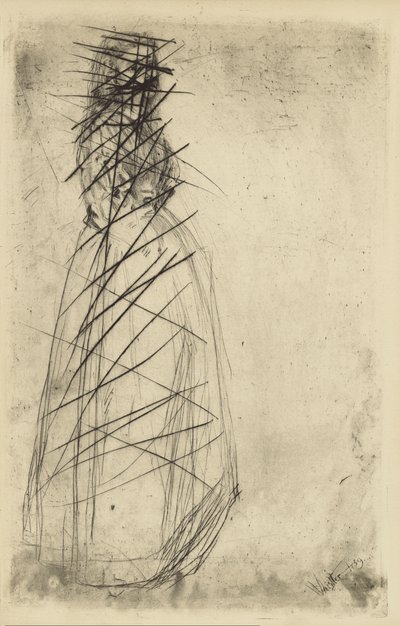 [76] Lenyomatok a Whistler - Fumette Standing törölt lemezeiről. alkotó: James Abbott McNeill Whistler