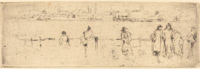 Vázlat a rakparton alkotó: James Abbott McNeill Whistler