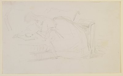 Egy lány a kanapén dőlve olvas alkotó: James Abbott McNeill Whistler