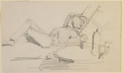 Egy férfi fekve egy ágyon alkotó: James Abbott McNeill Whistler