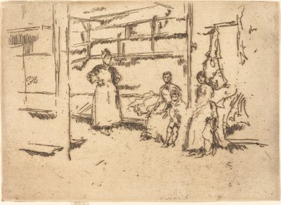 Az eladás után, Houndsditch alkotó: James Abbott McNeill Whistler
