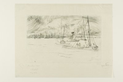 Amszterdam, a Tolhuistól alkotó: James Abbott McNeill Whistler