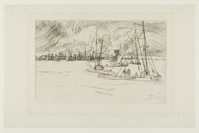 Amszterdam, a Tolhuistól alkotó: James Abbott McNeill Whistler