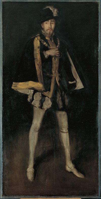 Kompozíció feketével, 3. szám: Sir Henry Irving II. Fülöp spanyol királyként alkotó: James McNeill Whistler