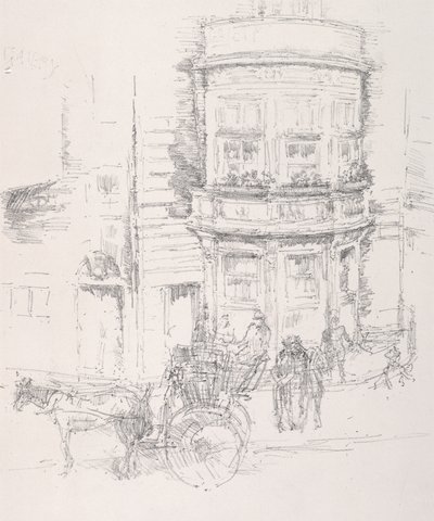 A Gaiety Színház hátsó része alkotó: James McNeill Whistler