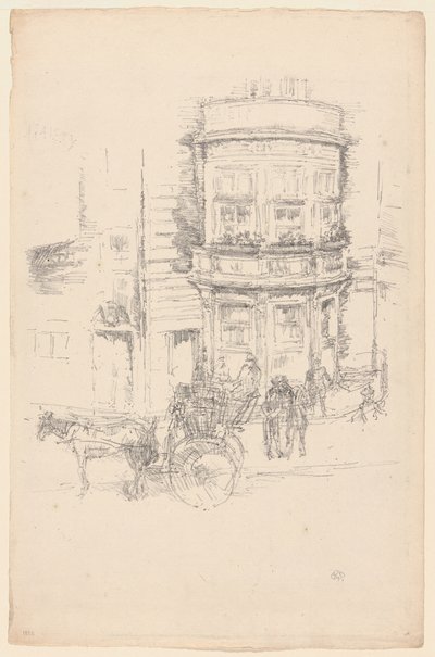 A Gaiety Színház hátulja alkotó: James Abbott McNeill Whistler