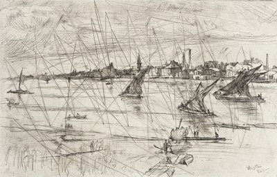 Battersea Reach alkotó: James McNeill Whistler