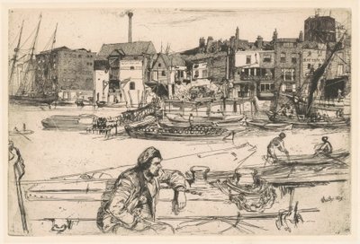 Black Lion Wharf alkotó: James Abbott McNeill Whistler