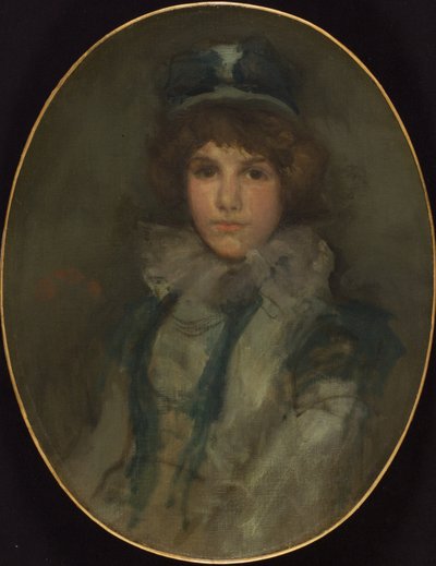 Kék és korall:  A kis kék kalap alkotó: James McNeill Whistler