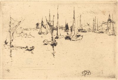 Hajók, Dordrecht alkotó: James Abbott McNeill Whistler