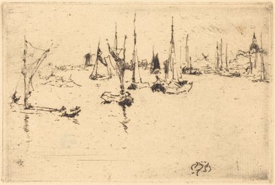 Csónakok, Dordrecht alkotó: James McNeill Whistler