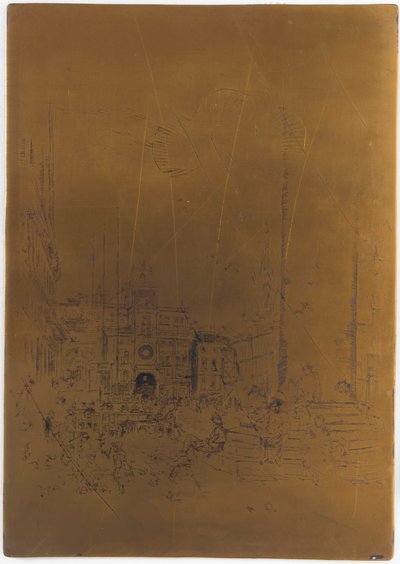 A <em>The Piazzetta</em> nyomdalapja törölve alkotó: James Abbott McNeill Whistler