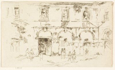 Szent Ágoston kolostor udvara, Bourges alkotó: James Abbott McNeill Whistler