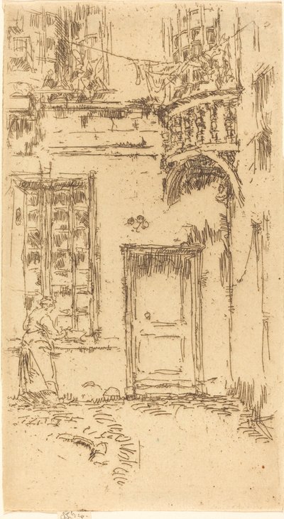 Udvar, Rue P.L. futár alkotó: James Abbott McNeill Whistler