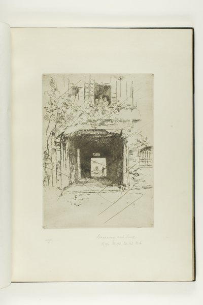 Ajtónyílás és szőlő alkotó: James McNeill Whistler