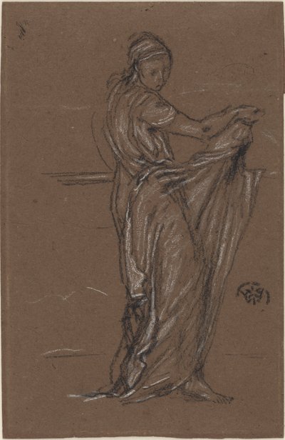 Drapírozott női figura alkotó: James Abbott McNeill Whistler