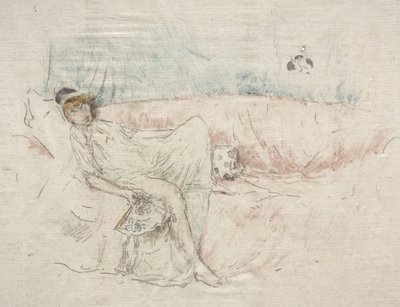 Fekvő, lepelbe burkolt alak alkotó: James McNeill Whistler