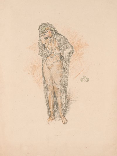 Drapált ábra, álló alkotó: James Abbott McNeill Whistler