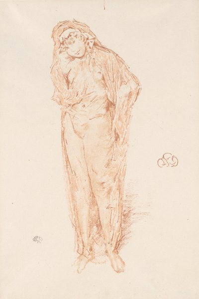 Drapált ábra, álló alkotó: James Abbott McNeill Whistler