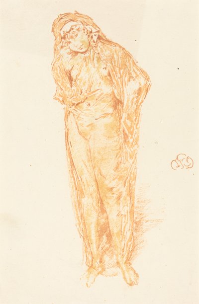 Verhüllte Figur, stehend alkotó: James McNeill Whistler