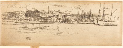 Dry-Dock, Southampton alkotó: James Abbott McNeill Whistler