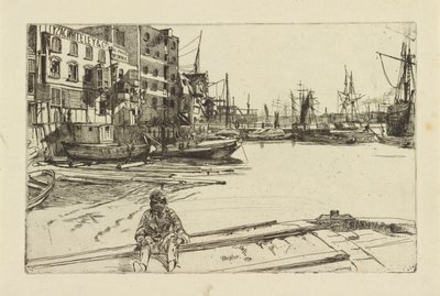 Eagle Wharf (Tyzac Whiteley and Co.) alkotó: James Abbott McNeill Whistler