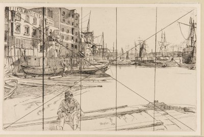 Eagle Wharf (Tyzac Whiteley and Co.) alkotó: James Abbott McNeill Whistler