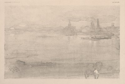 Kora reggel: a Temze Battersea-nél alkotó: James McNeill Whistler