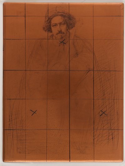 Rézkarc lemez: Becquet alkotó: James Abbott McNeill Whistler