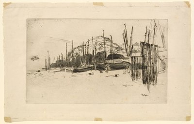 Horgászcsónakok, Hastings alkotó: James Abbott McNeill Whistler