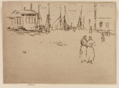 Fishing Quay, Ostend alkotó: James Abbott McNeill Whistler