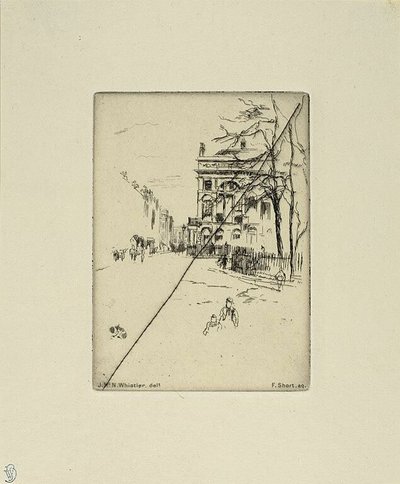 Fitzroy tér alkotó: James McNeill Whistler