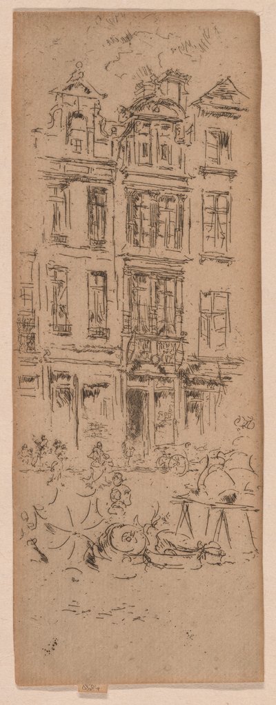 Virágpiac, Brüsszel alkotó: James Abbott McNeill Whistler