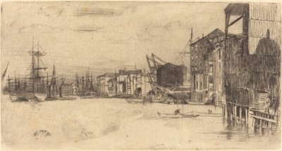 Szabadkereskedelmi rakpart alkotó: James Abbott McNeill Whistler