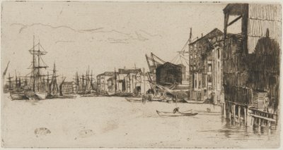 Szabadkereskedelmi rakpart alkotó: James Abbott McNeill Whistler