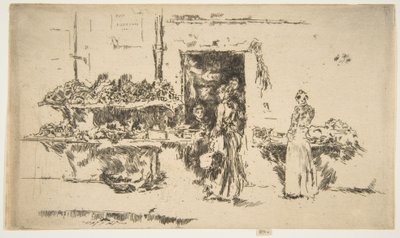 Gyümölcsüzlet, Párizs (zöldség-gyümölcs üzlet, Párizs) alkotó: James McNeill Whistler