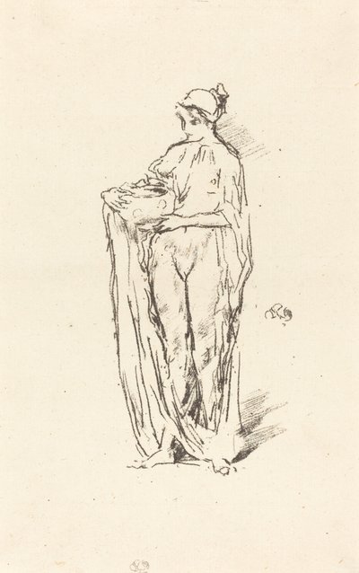 Lány tállal alkotó: James Abbott McNeill Whistler