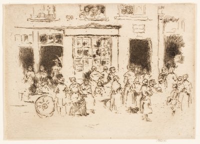 High Street, Brüsszel alkotó: James Abbott McNeill Whistler