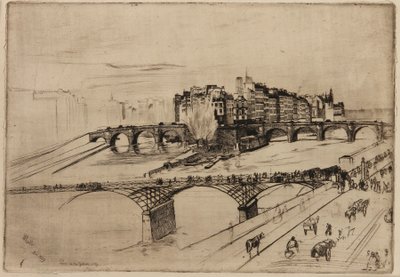 Isle of the City, Párizs alkotó: James Abbott McNeill Whistler