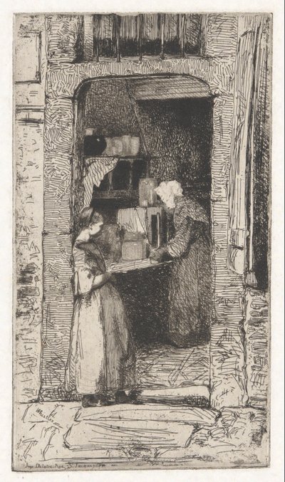 La Marchande de Moutarde (A mustárárus), a francia díszletből (Douze Eaux-Fortes d alkotó: James Abbott McNeill Whistler