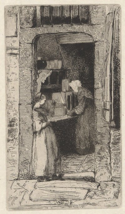 A mustárárusnő, a francia sorozatból (Tizenkét rézkarc a természet után) alkotó: James McNeill Whistler