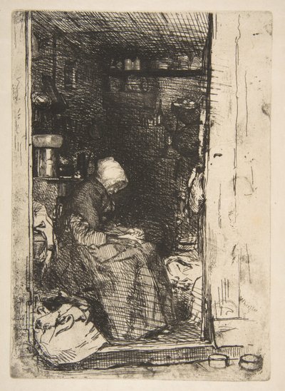 Az öreg rongyszedő asszony alkotó: James McNeill Whistler