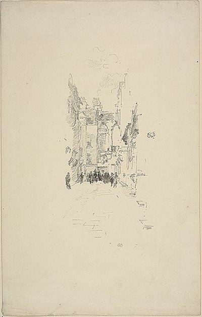 Kis udvar, Ruhavásár alkotó: James Abbott McNeill Whistler