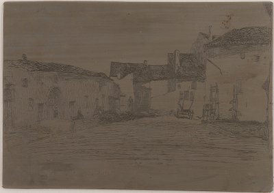 Liverdun. A <em>tizenkét rézkarc a természetből</em> egyike alkotó: James Abbott McNeill Whistler