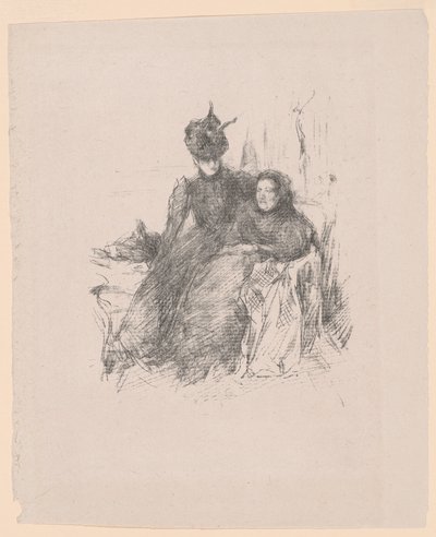 Anya és lánya [La Mère Malade] alkotó: James McNeill Whistler