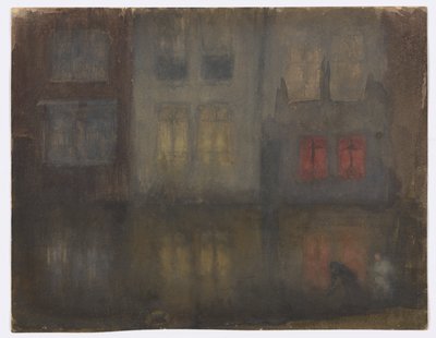 Nocturne: Black and Red-Back-csatorna, Hollandia alkotó: James Abbott McNeill Whistler