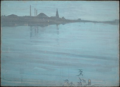Kék és ezüst színű nocturne  alkotó: James McNeill Whistler