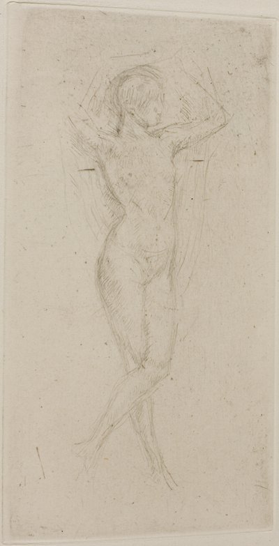 Meztelen lány felemelt karral alkotó: James Abbott McNeill Whistler