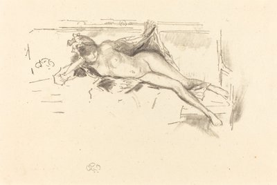 Akt modell, fekvő alkotó: James Abbott McNeill Whistler