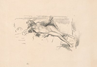 Akt modell, fekvő alkotó: James Abbott McNeill Whistler